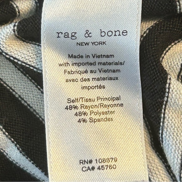 rag & bone Navy and White Striped Long Sleeve Top - Picture 8 of 8